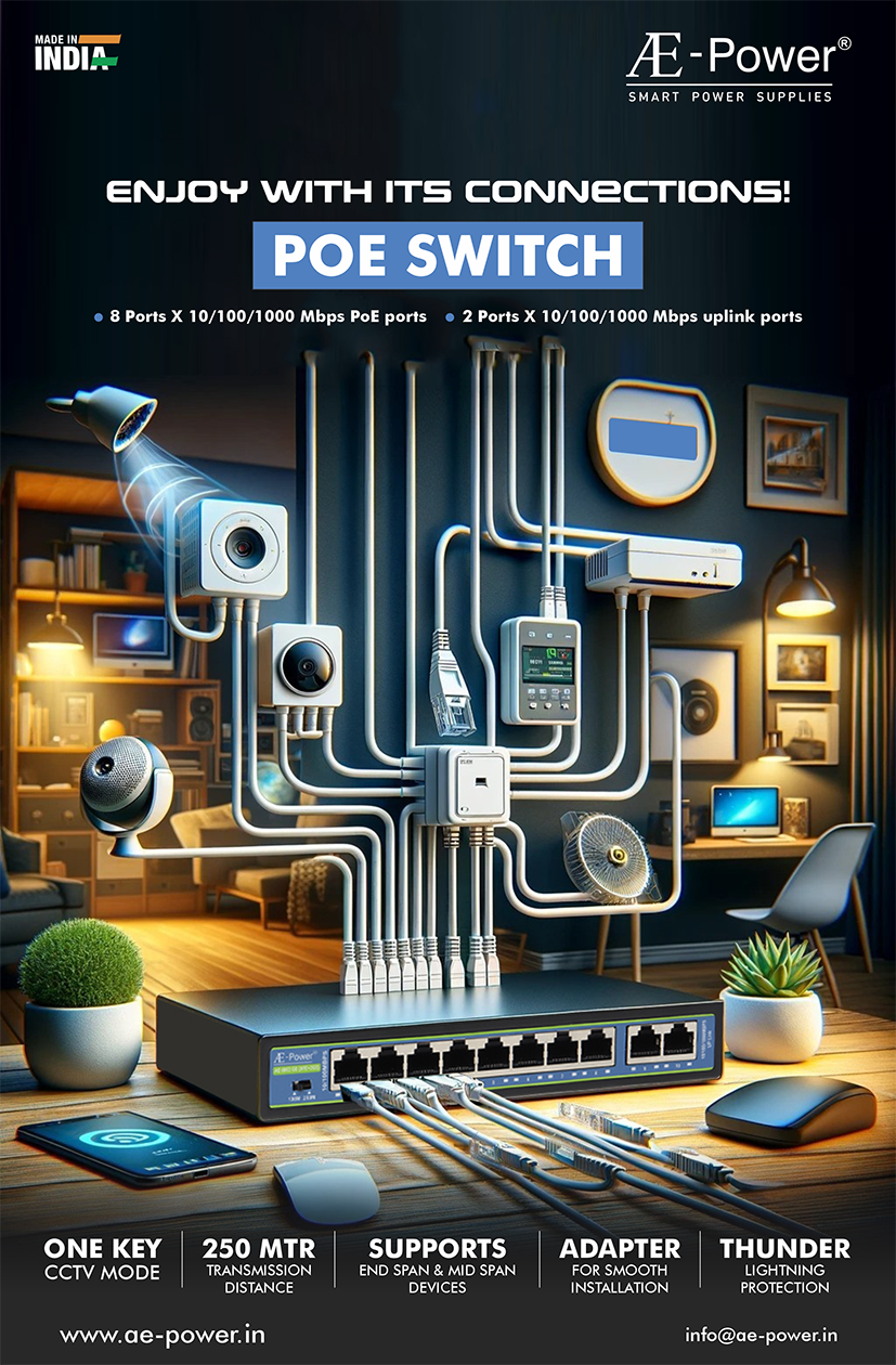 AE Power Poe Switch 8Port