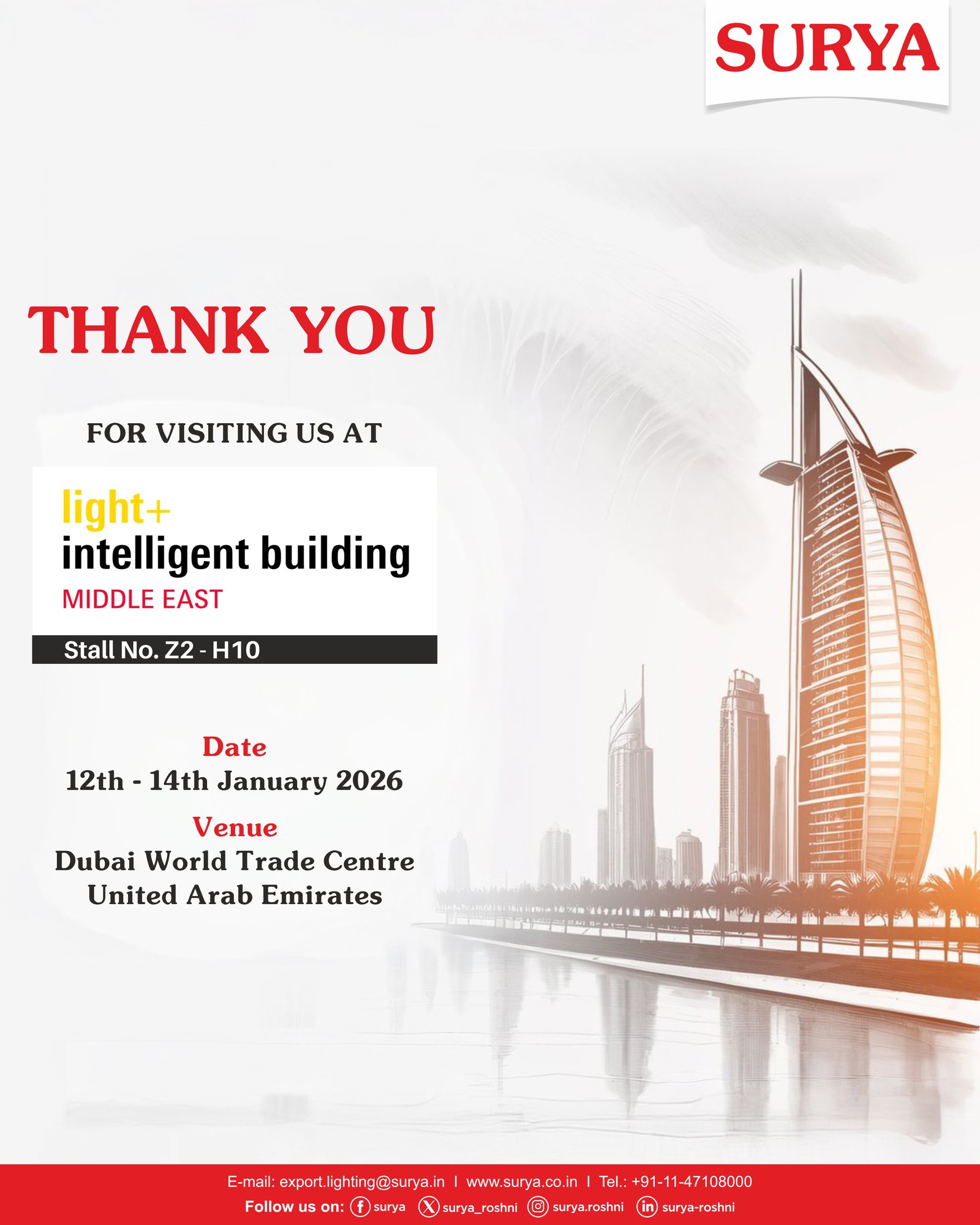 Dubai Invite thanks