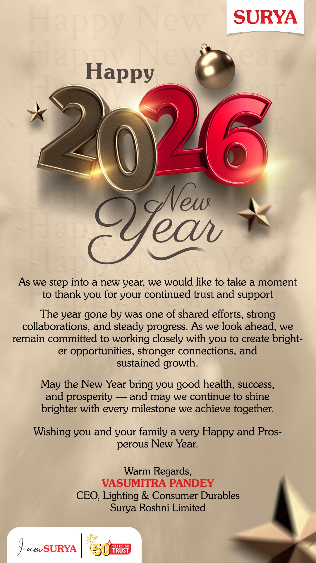 Vasumitra Pandey New Year Emailer